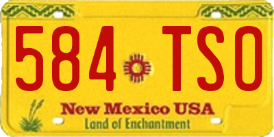 NM license plate 584TSO