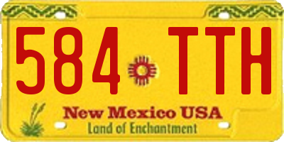 NM license plate 584TTH