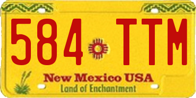 NM license plate 584TTM