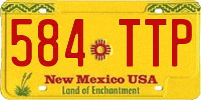 NM license plate 584TTP