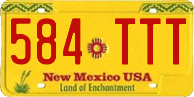 NM license plate 584TTT
