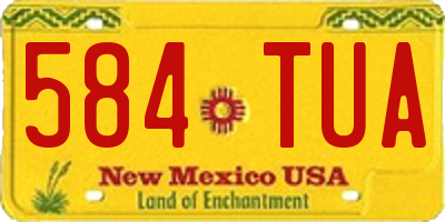 NM license plate 584TUA
