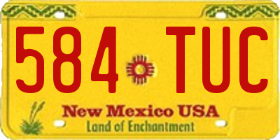 NM license plate 584TUC
