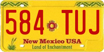NM license plate 584TUJ