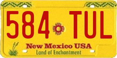 NM license plate 584TUL
