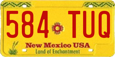 NM license plate 584TUQ