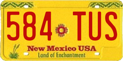 NM license plate 584TUS
