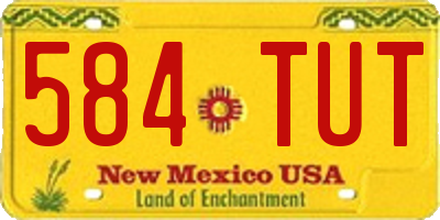 NM license plate 584TUT