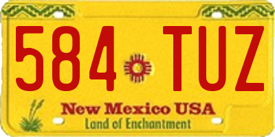 NM license plate 584TUZ