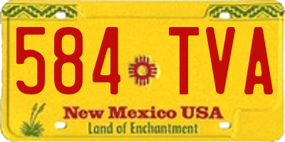 NM license plate 584TVA