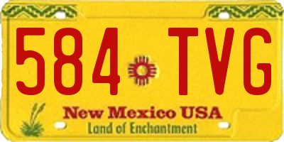 NM license plate 584TVG