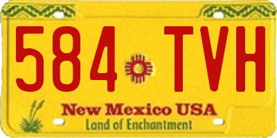 NM license plate 584TVH
