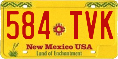 NM license plate 584TVK