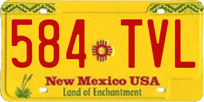 NM license plate 584TVL