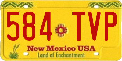 NM license plate 584TVP