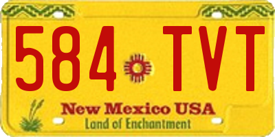 NM license plate 584TVT