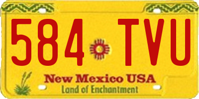 NM license plate 584TVU