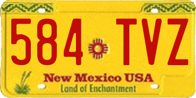 NM license plate 584TVZ