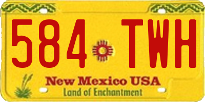 NM license plate 584TWH