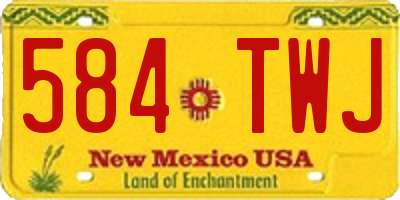 NM license plate 584TWJ