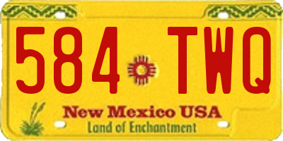 NM license plate 584TWQ