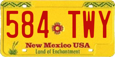 NM license plate 584TWY