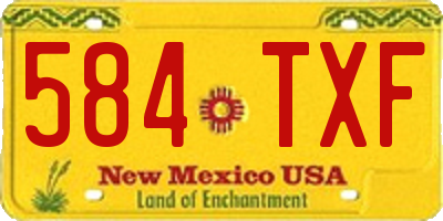 NM license plate 584TXF