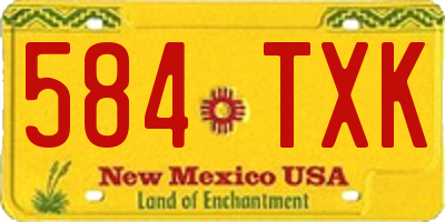 NM license plate 584TXK