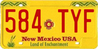 NM license plate 584TYF