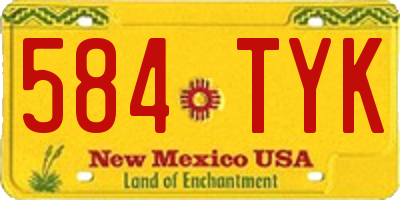 NM license plate 584TYK