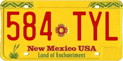 NM license plate 584TYL