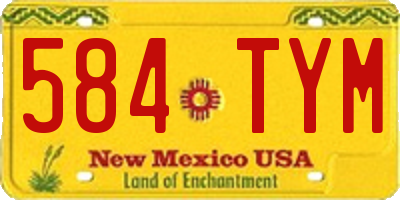 NM license plate 584TYM