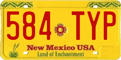 NM license plate 584TYP