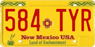 NM license plate 584TYR