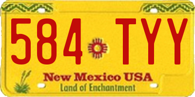 NM license plate 584TYY