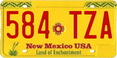 NM license plate 584TZA