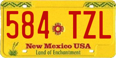 NM license plate 584TZL