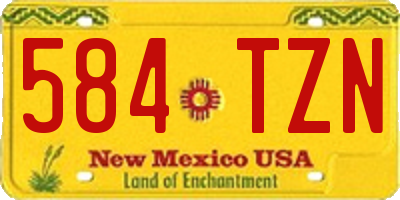 NM license plate 584TZN