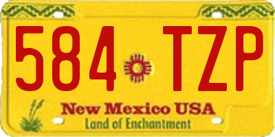 NM license plate 584TZP