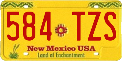 NM license plate 584TZS