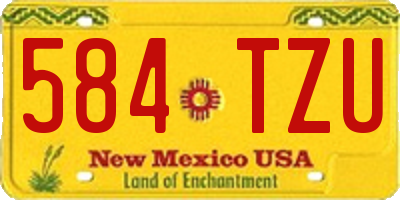 NM license plate 584TZU