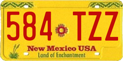 NM license plate 584TZZ