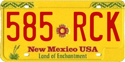 NM license plate 585RCK