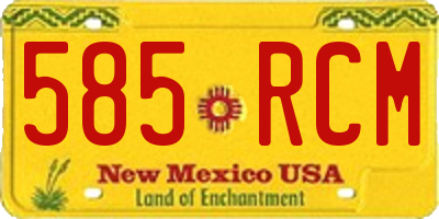 NM license plate 585RCM