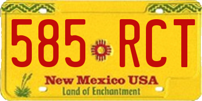 NM license plate 585RCT