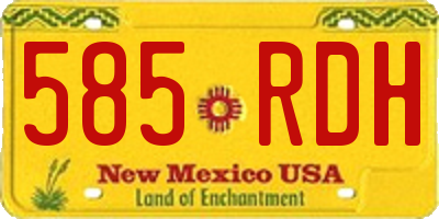 NM license plate 585RDH