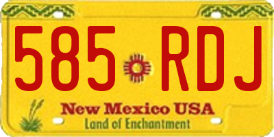 NM license plate 585RDJ