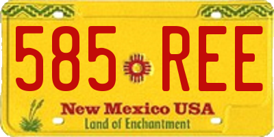 NM license plate 585REE