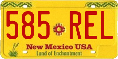 NM license plate 585REL