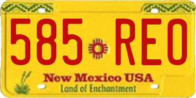 NM license plate 585REO